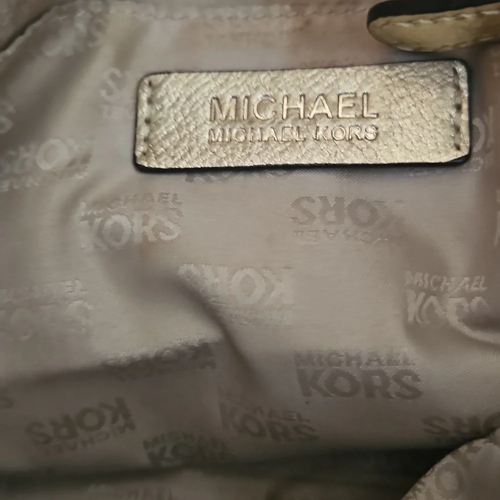 Michael Kors Beige Monogram Tote Bag